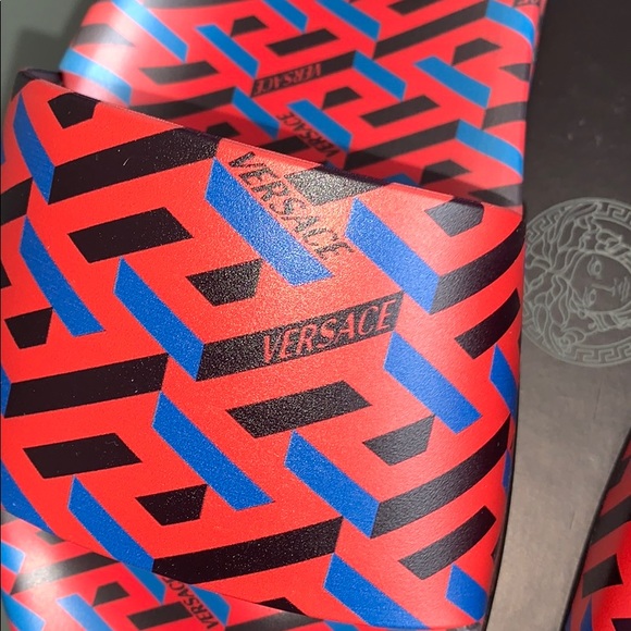 Versace Red and Blue Sandals - Picture 7 of 10